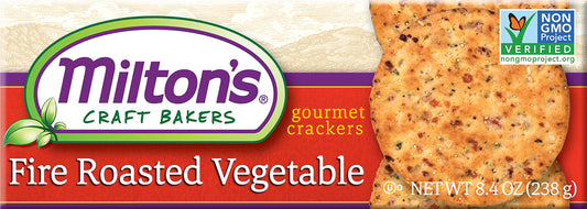 Miltons Cracker Veg Fire Roasted 8.4 Oz (Pack of 8)