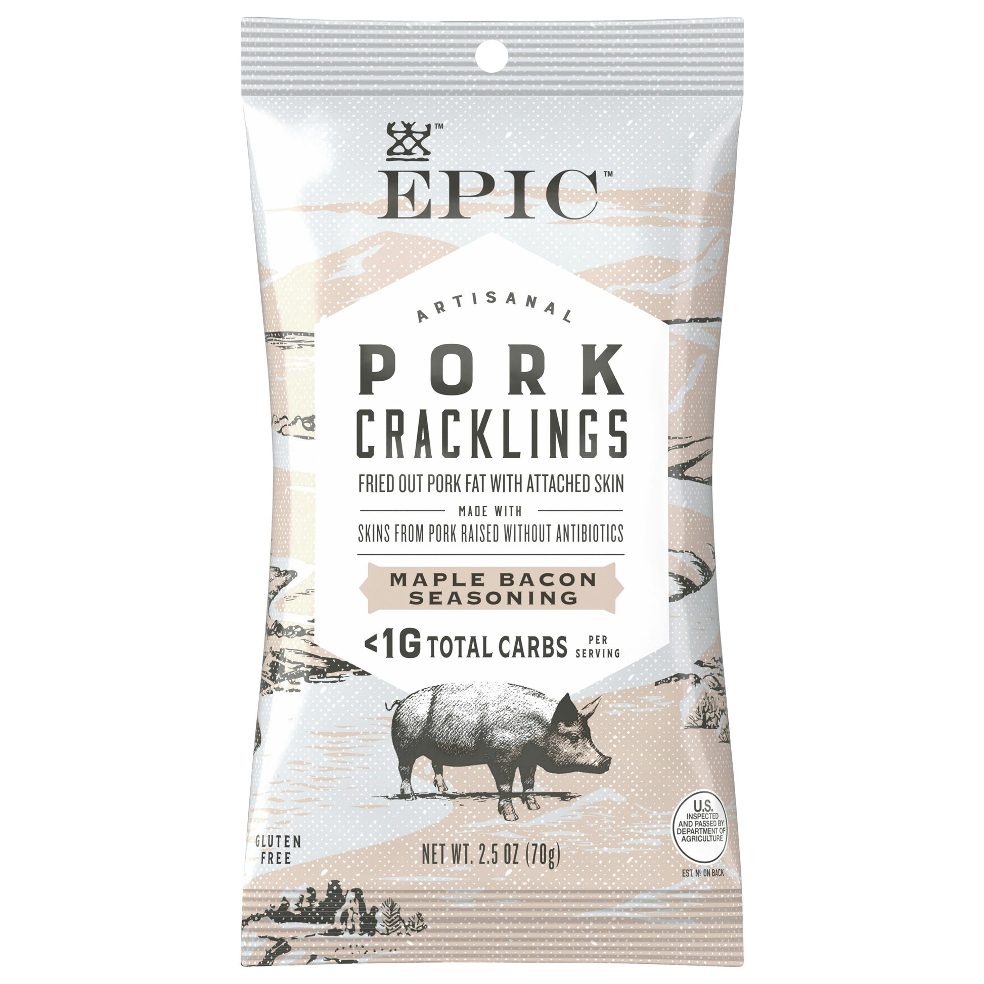 Epic Seasonin Pork Maple Bacon 2.5 Oz Pack of 12