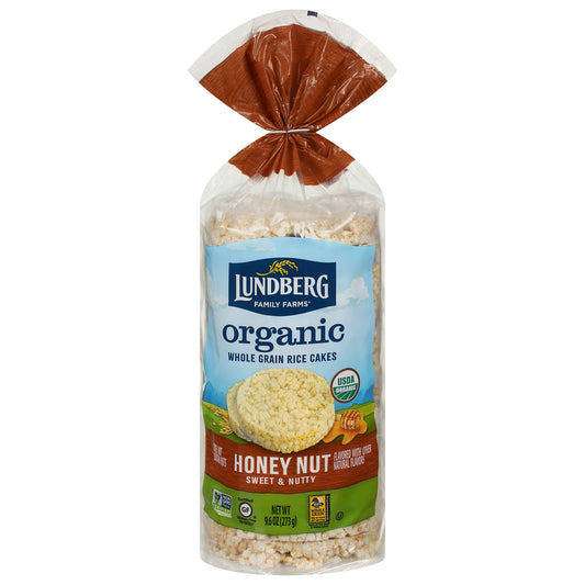 Lundberg Rice Cake Honey Nut Organic 9.6 oz (Pack of 6)