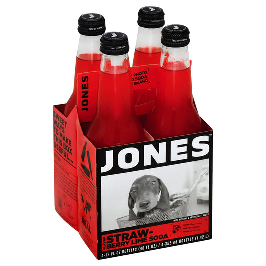 Jones Soda 4Pk Strawberry Lime 48 FO (Pack Of 6)