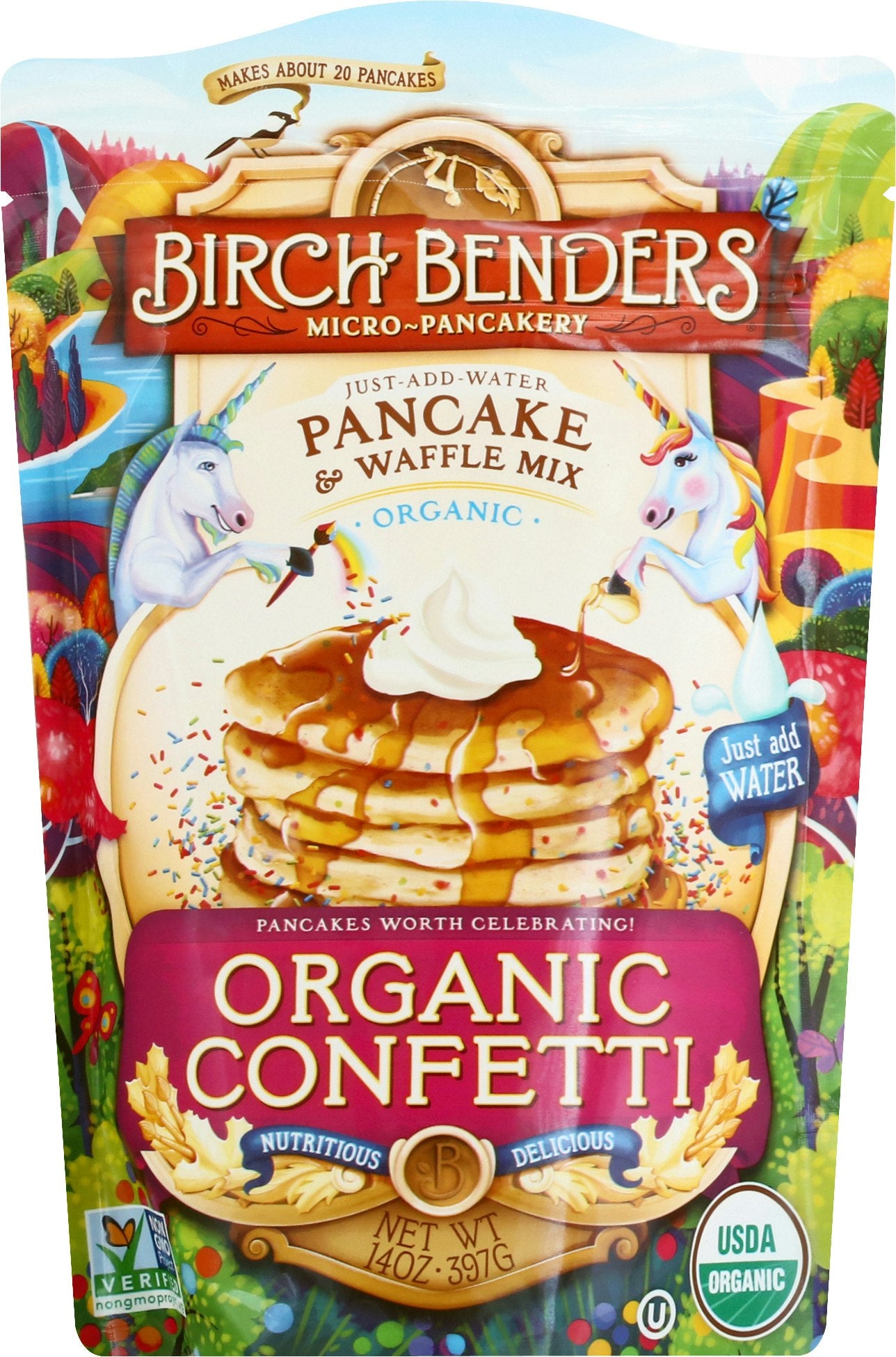 Birch Benders Mix Pancake Waffle Confetti 14 Oz (Pack of 6)