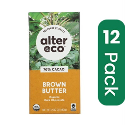 Alter Eco Americas Chocolate - Organic - Dark Salted Brown Butter - 2.82 oz (Pack of 12)