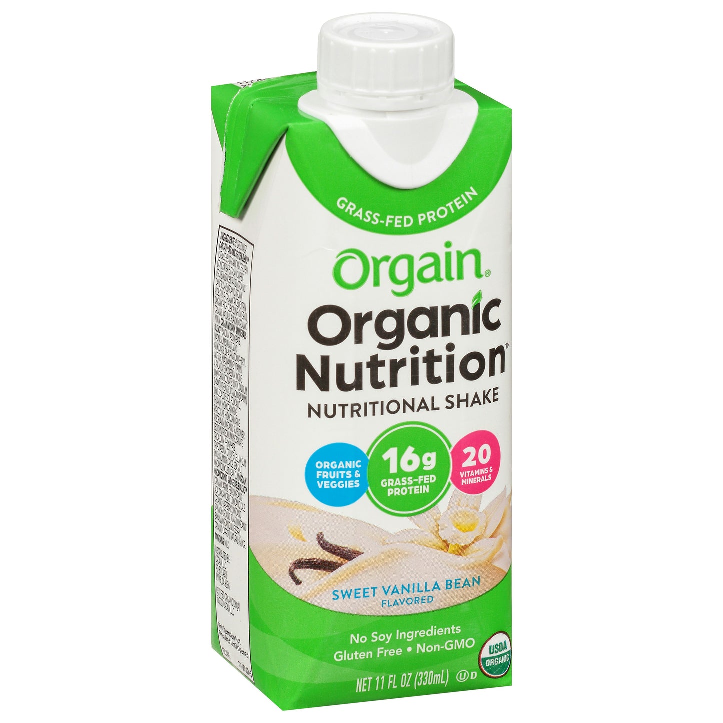 Orgain Shake Vanilla Bean Rtd 11 Fo Pack of 12