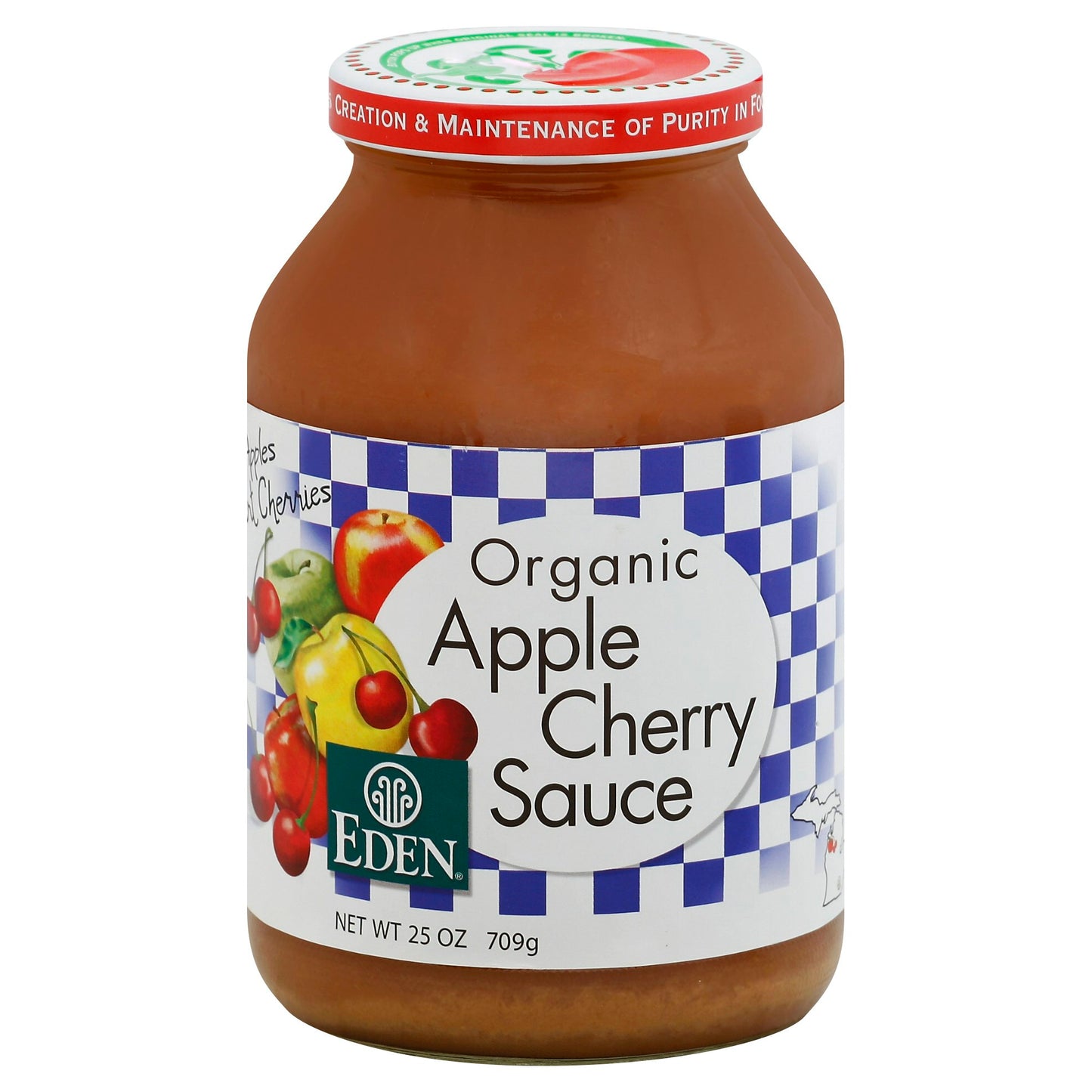 Eden Foods Sauce Apple Cherry 25 Oz Pack of 12