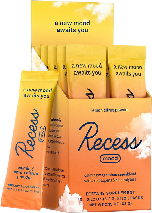 Recess - Mood Sticks Lemon Citrus 0.22 oz (Pack of 10)