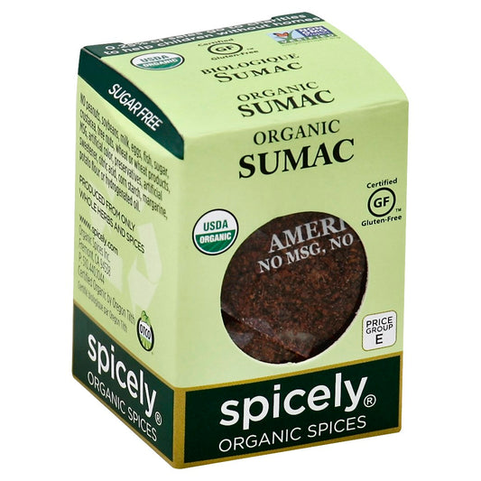 Spicely Organics Spice Sumac Box 0.45 Oz Pack of 6