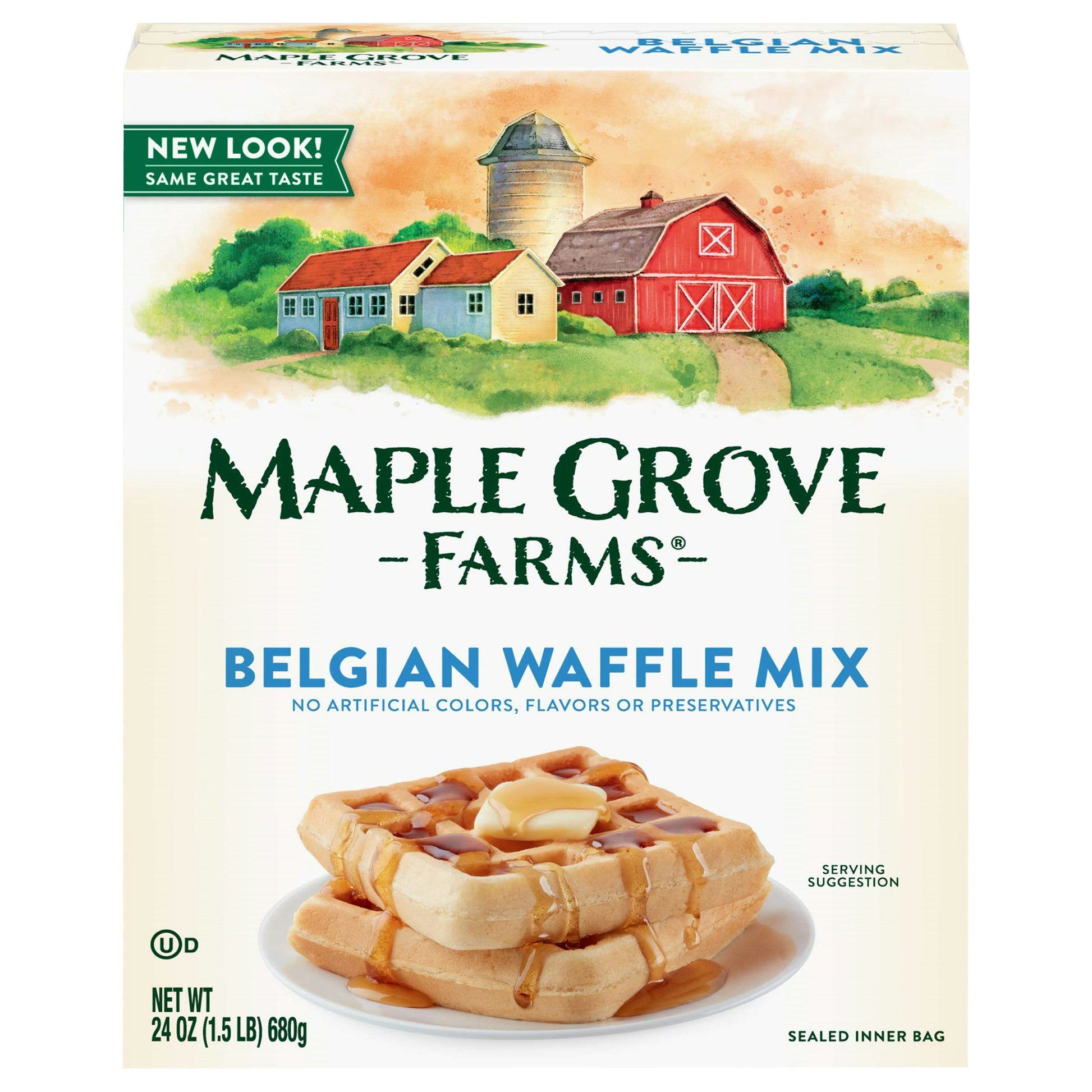 Maple Grove Mix Waffle Belgian 24 oz (Pack of 6)