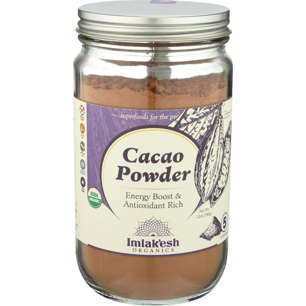 Imlakesh Organics Powder Cacao Organic 12 Oz Pack of 6