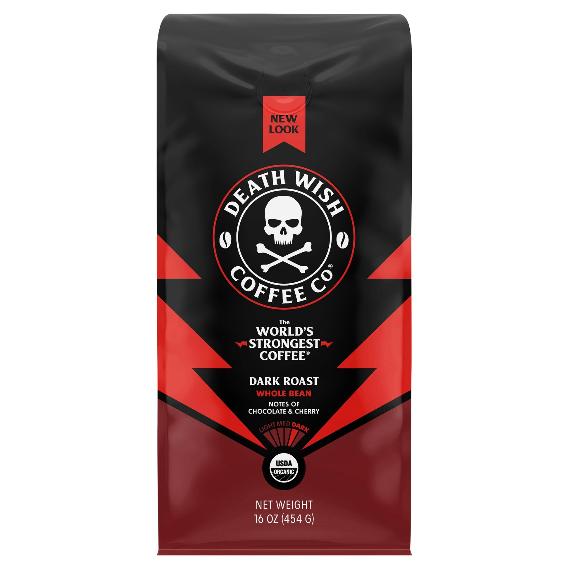 Death Wish Coffee Coffee Whole Bn 16Oz Bag 1 Lb (Pack Of 6)