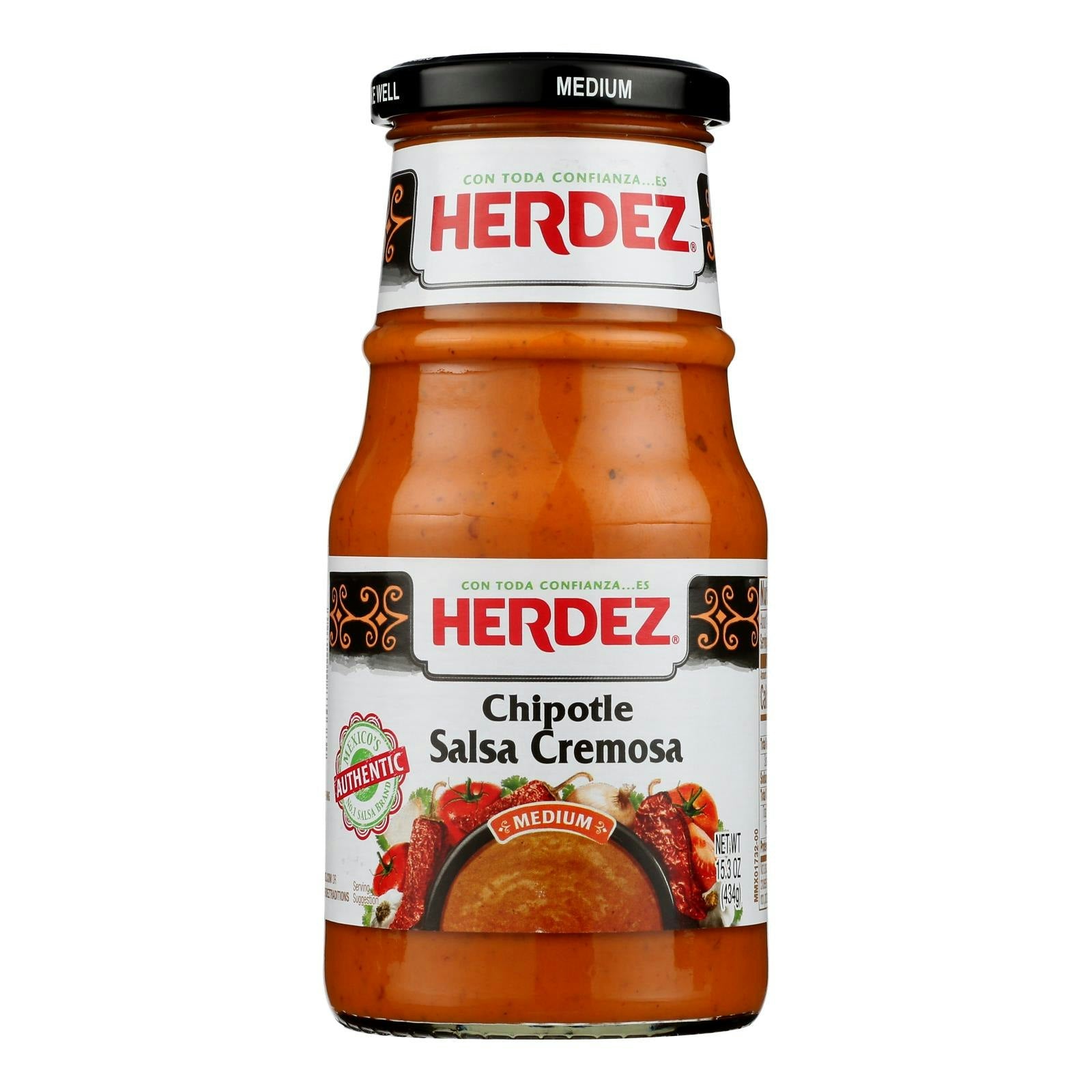 Herdez - Salsa Chipotle Creamy 15.3 oz (Pack of 6)