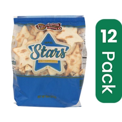 Valley Lahvosh Stars Cracker - 8 Ounce Deli Bag (Pack of 12)