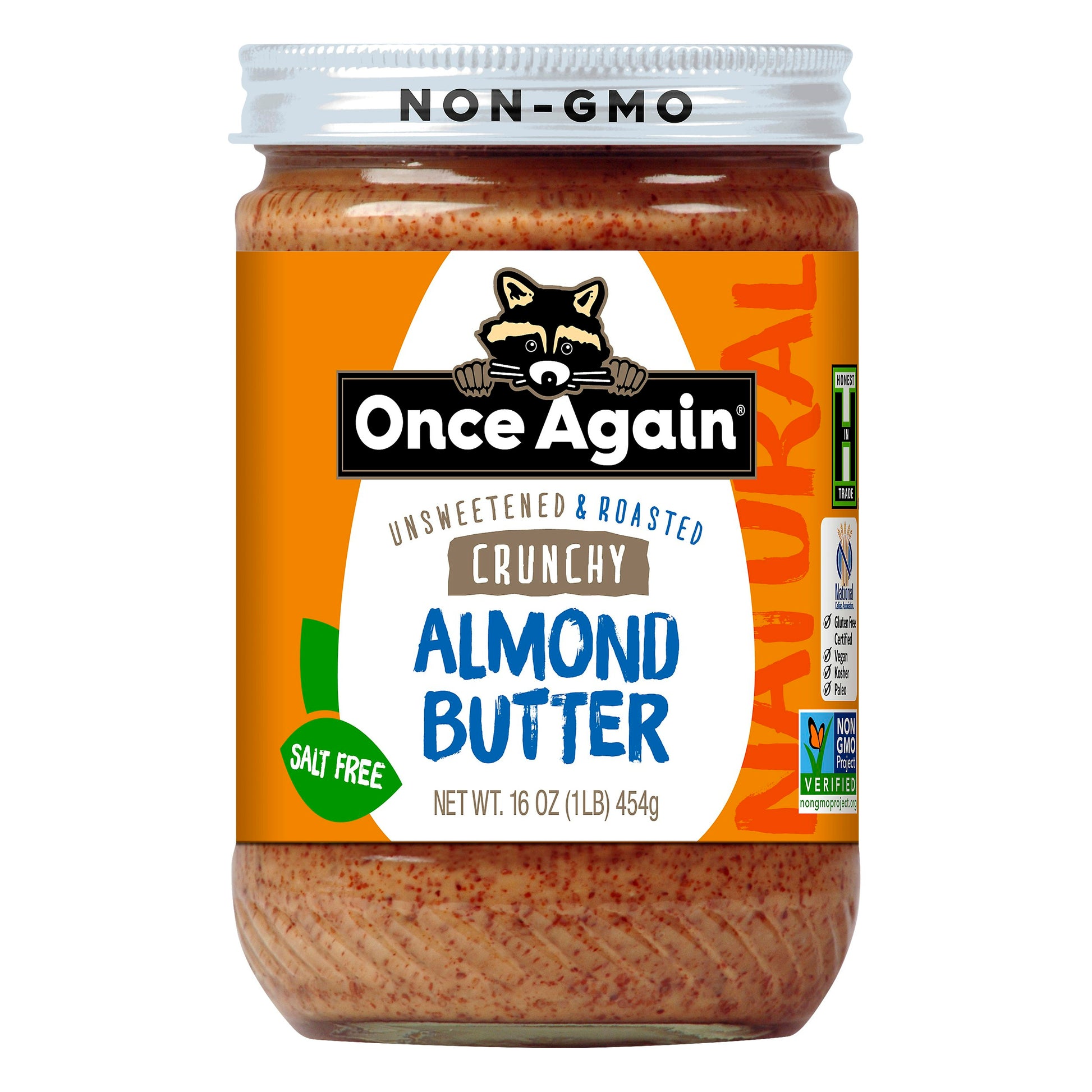 Once Again Butter Almond Crunchy 16 oz (Pack of 6)