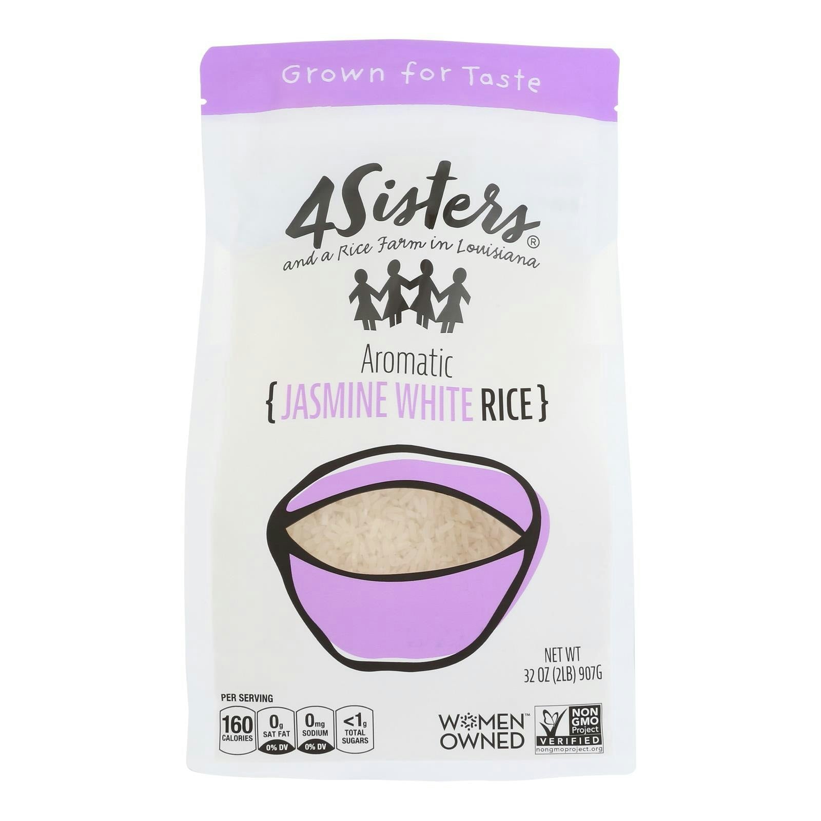 4 Sisters - Rice Extra Large Jasmine 2 lb (Pack of 6)