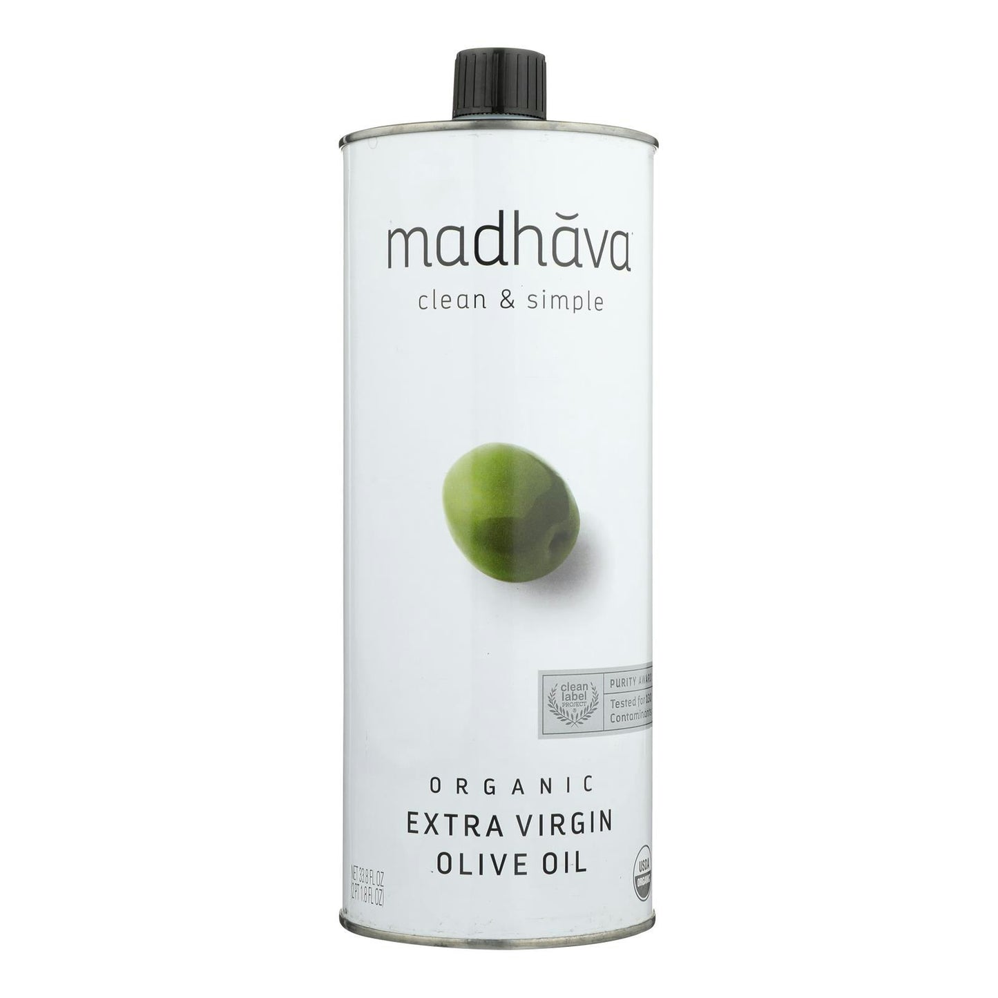 Madhava Honey - Olive Oil Organic Extra Virgin 33.8 oz (Pack of 6)