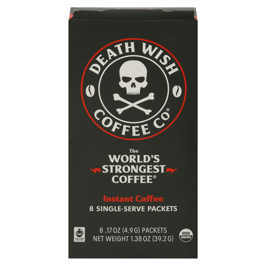 Death Wish Coffee Dark Roast Instant Coffee Packets - 8 CT (Pack of 8)