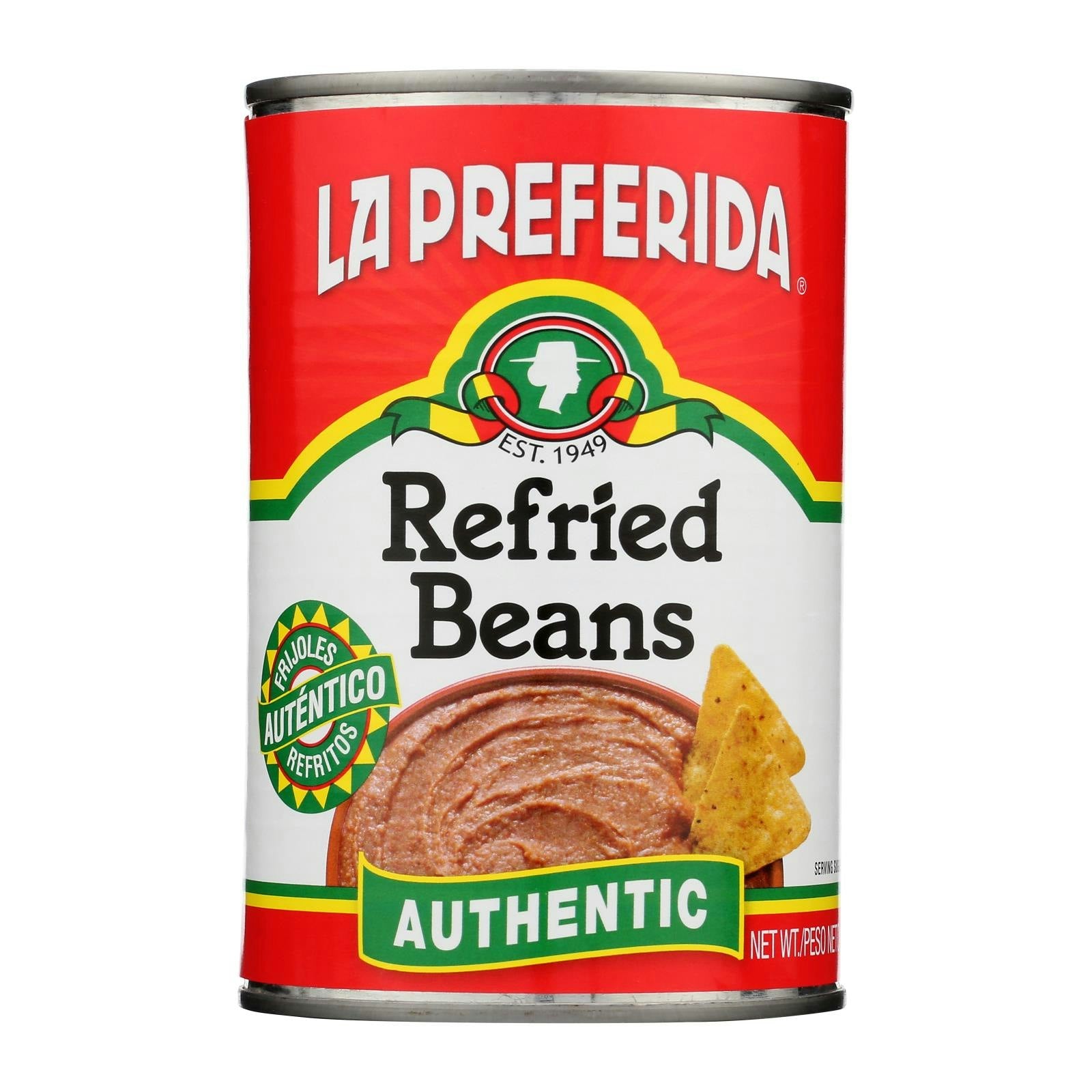 La Preferida, Refried Beans 16 oz (Pack of 24)