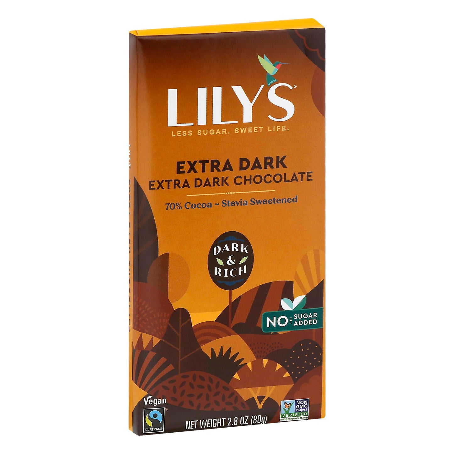 Lilys Sweets Chocolate Bar Extra Dark 70% 2.8 oz (Pack of 12)