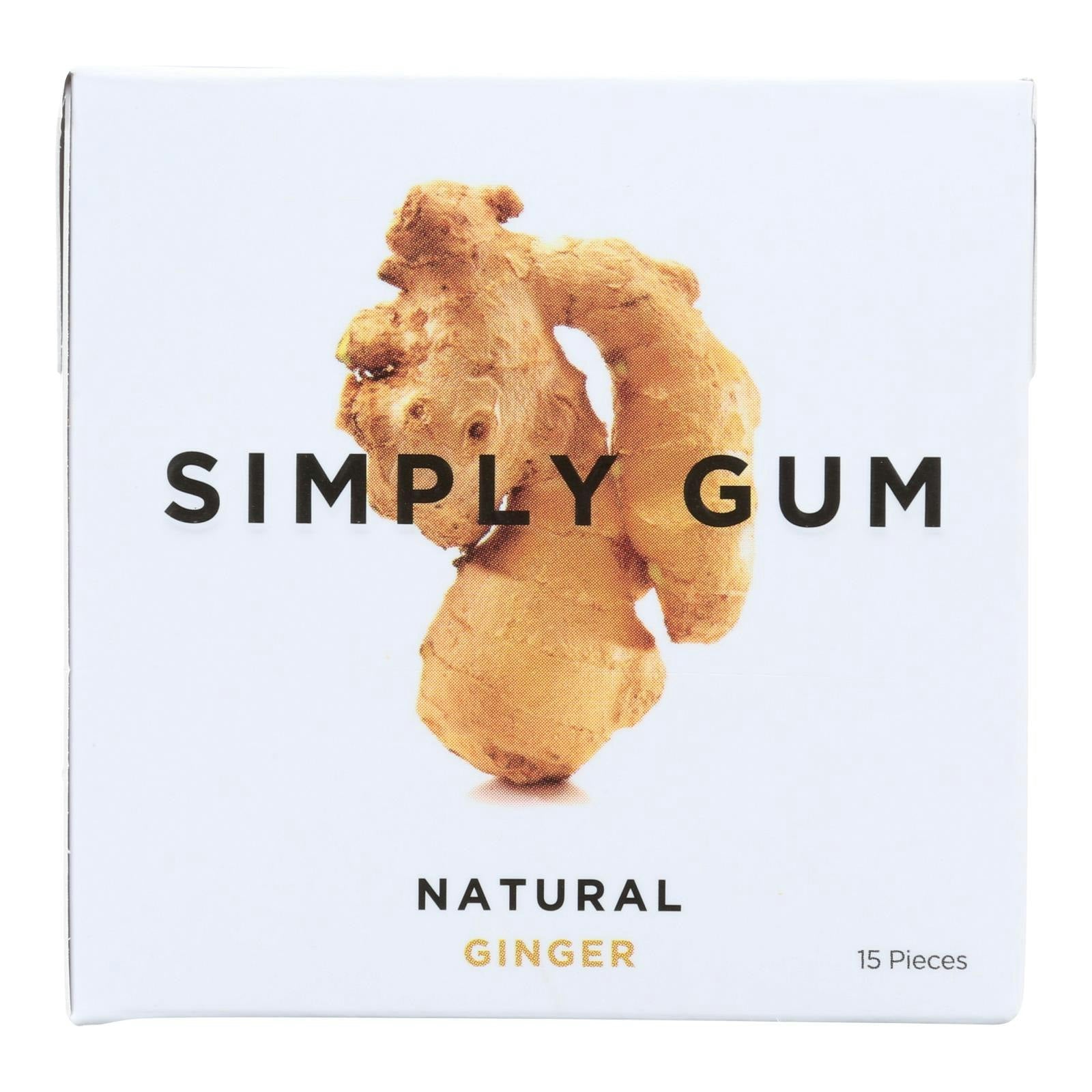 Simplygum Gum Ginger Natural 15 Pc Pack of 12