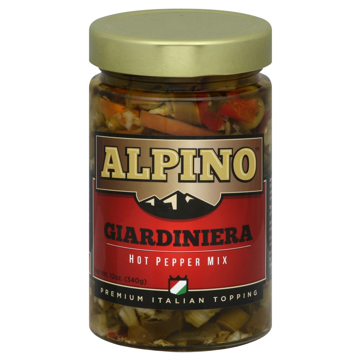 Alpino Pepper Mix Giardiniera Hot 12 Oz (Pack of 6)