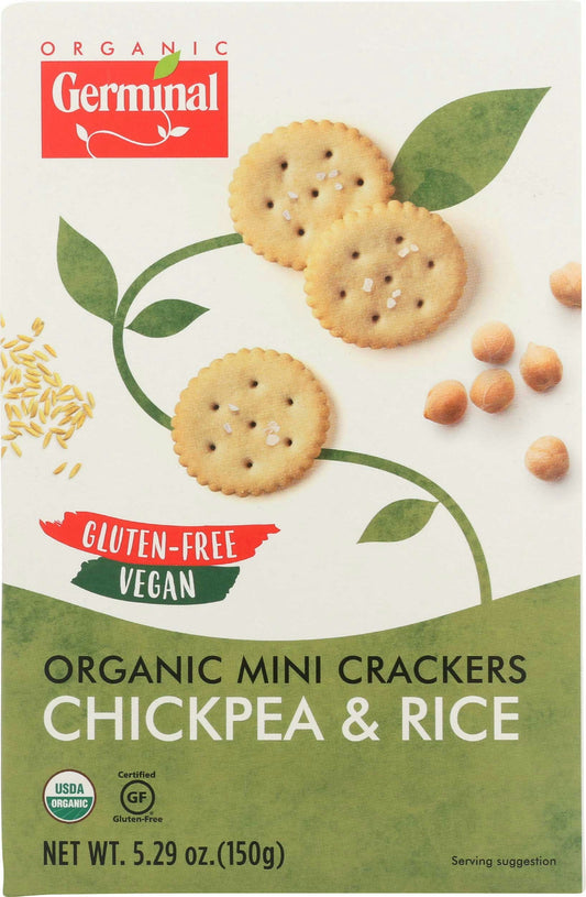 Germinal Organic Mini Chickpea and Rice Crackers - 5.29 Ounce (Pack of 6)