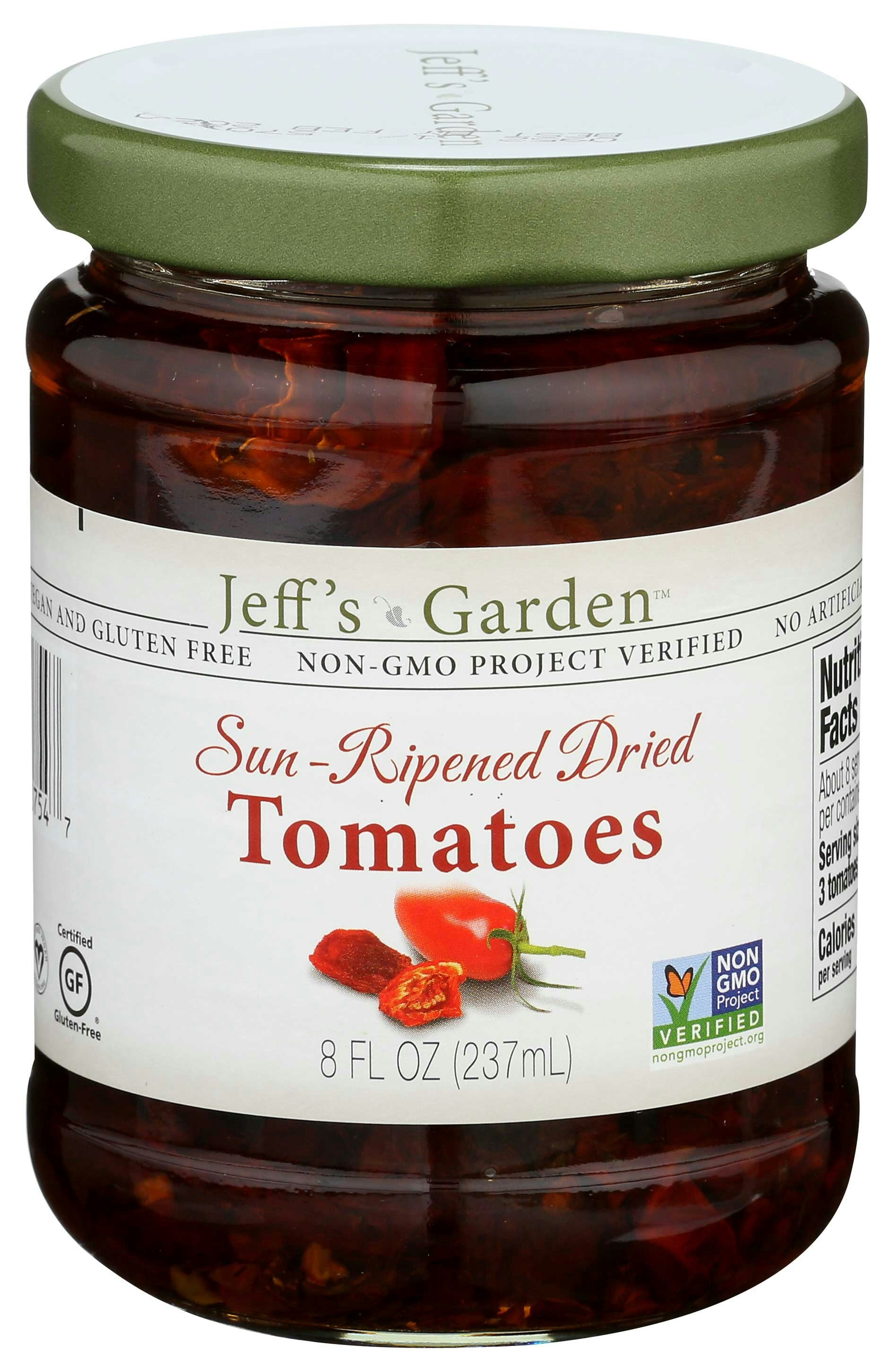 Jeffs Natural Sun Ripened Dried Tomatoes 8 Oz Pack of 6