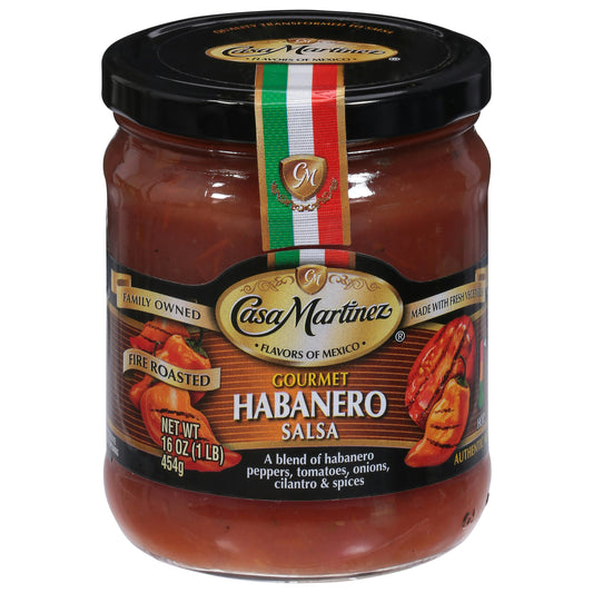 Casa Martinez Salsa Habanero Fire Roasted 16 oz (Pack Of 6)