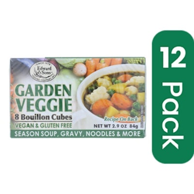 Edward & Sons Garden Veggie Gluten Free Bouillon Cube - 2.9 oz (Pack of 12)