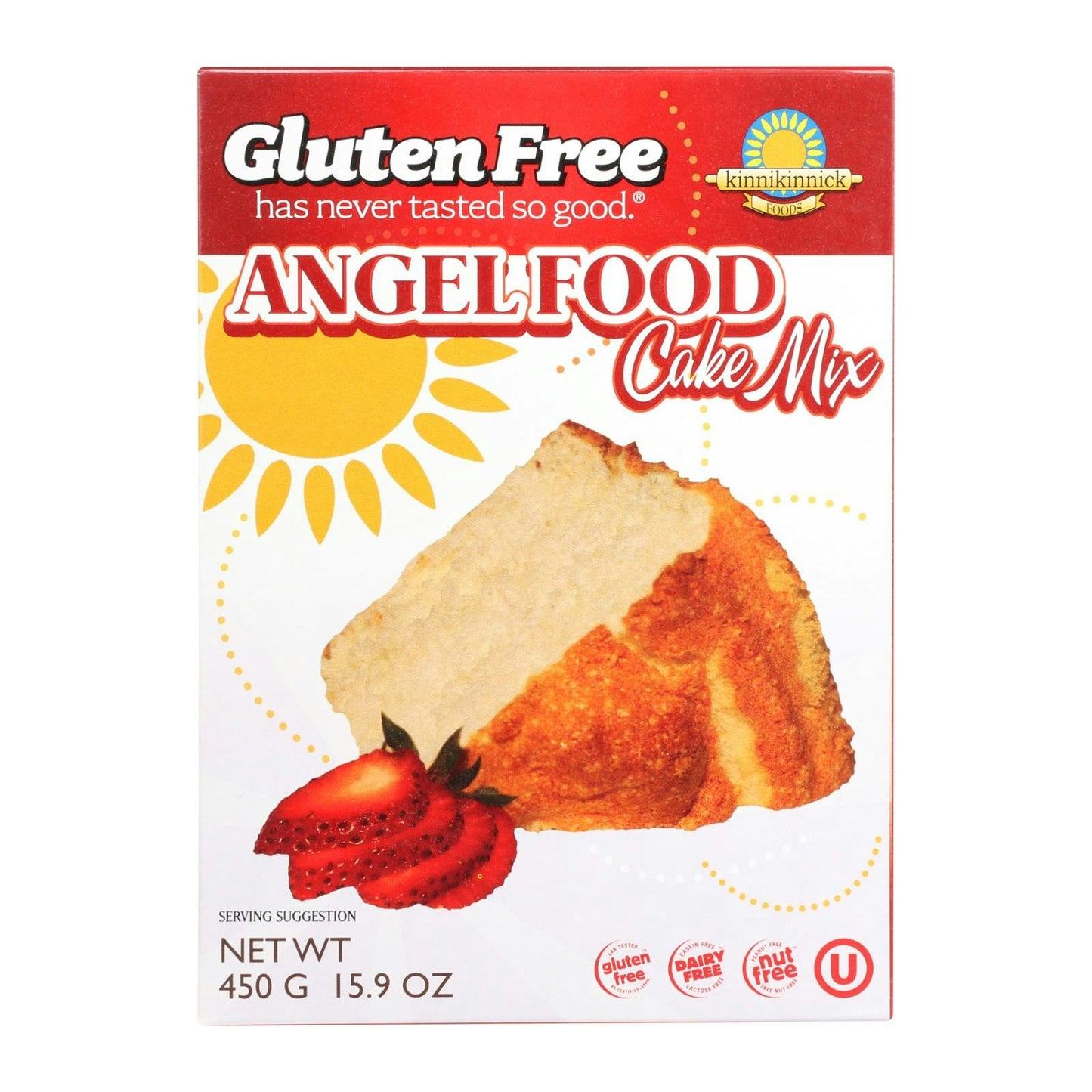 Kinnikinnick Angel Food Cake Mix 16 oz (Pack of 6)