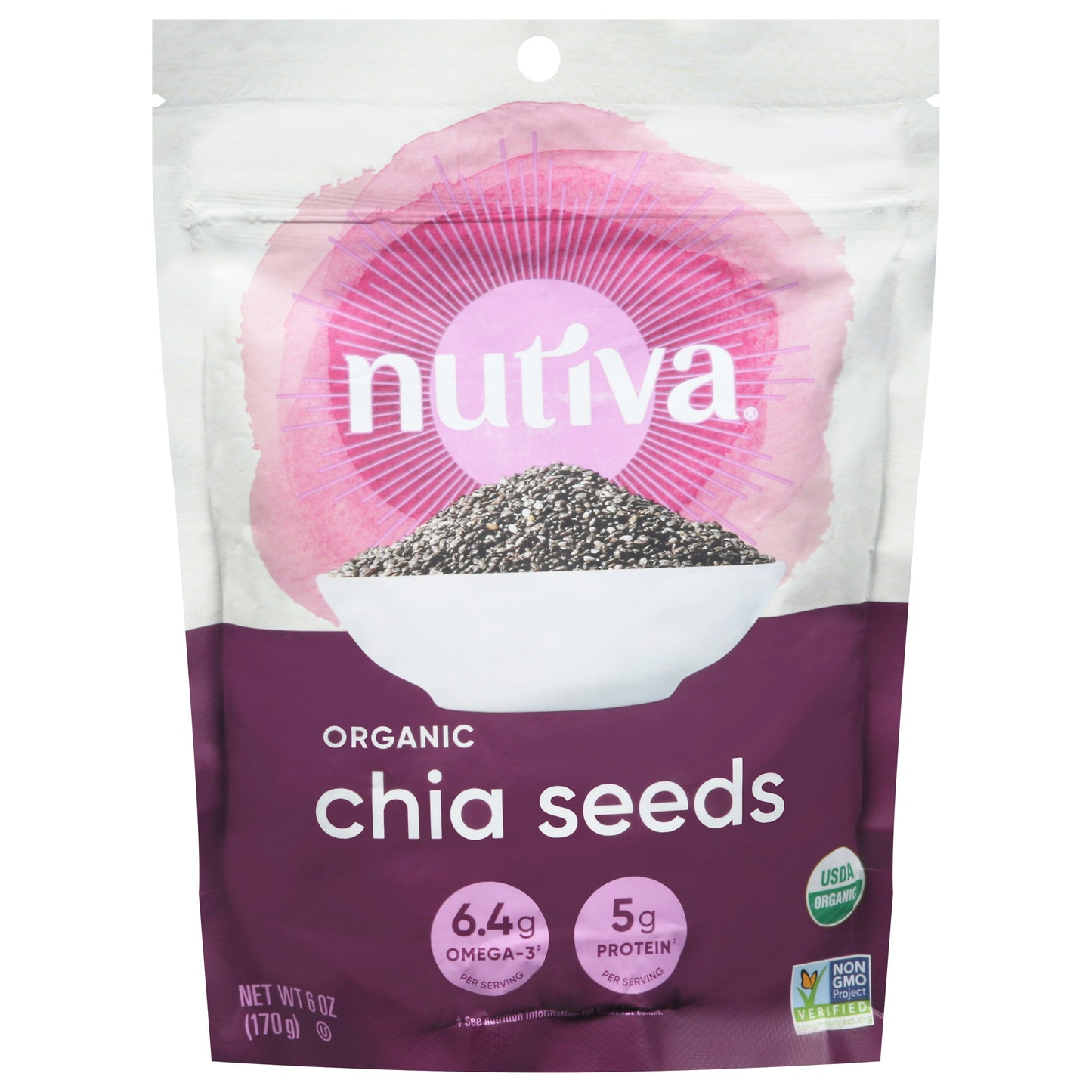 Nutiva Chia Seed Black 6 Oz (Pack of 12)