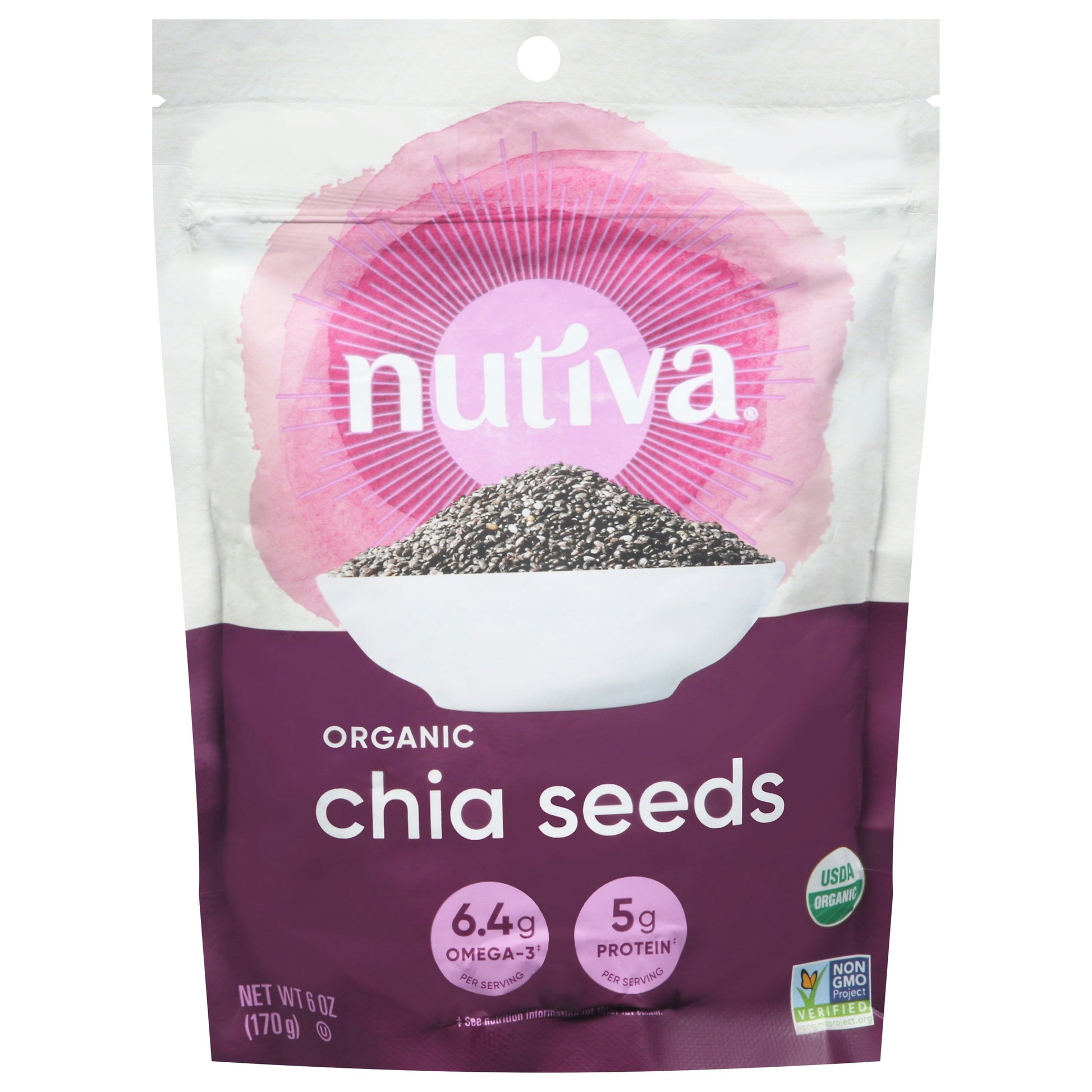 Nutiva Chia Seed Black 6 Oz (Pack of 12)