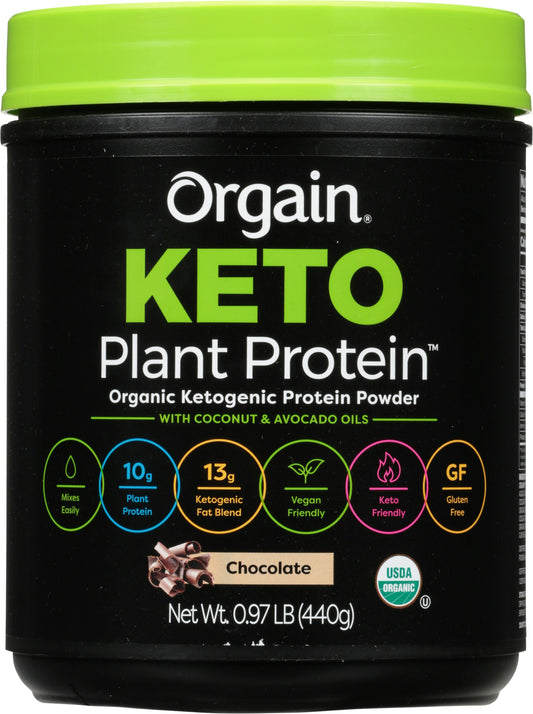 Orgain Keto Protein Powder Chocolate Organic 0.97 Lb