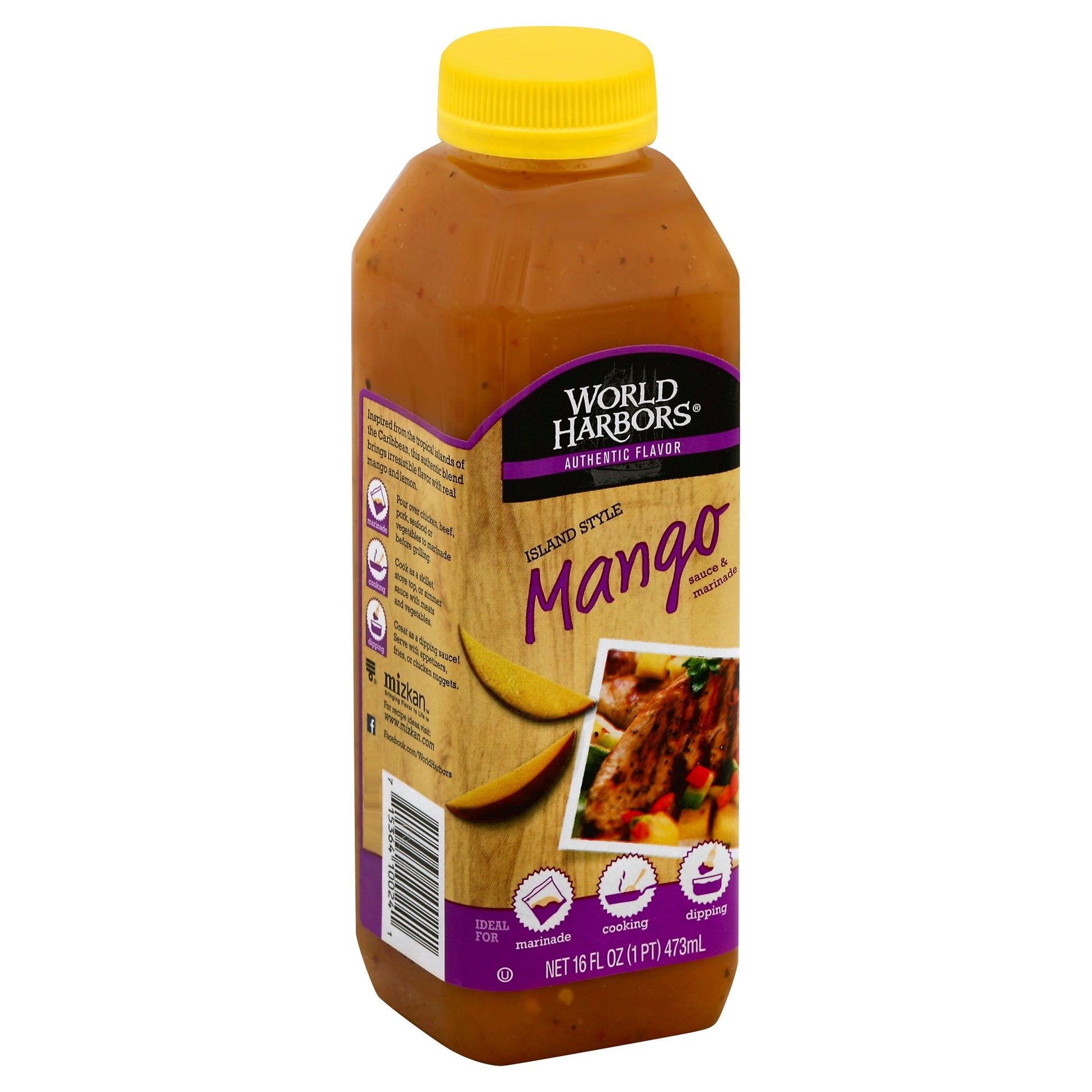 World Harbors Sauce Island Mango 16 oz (Pack of 6)