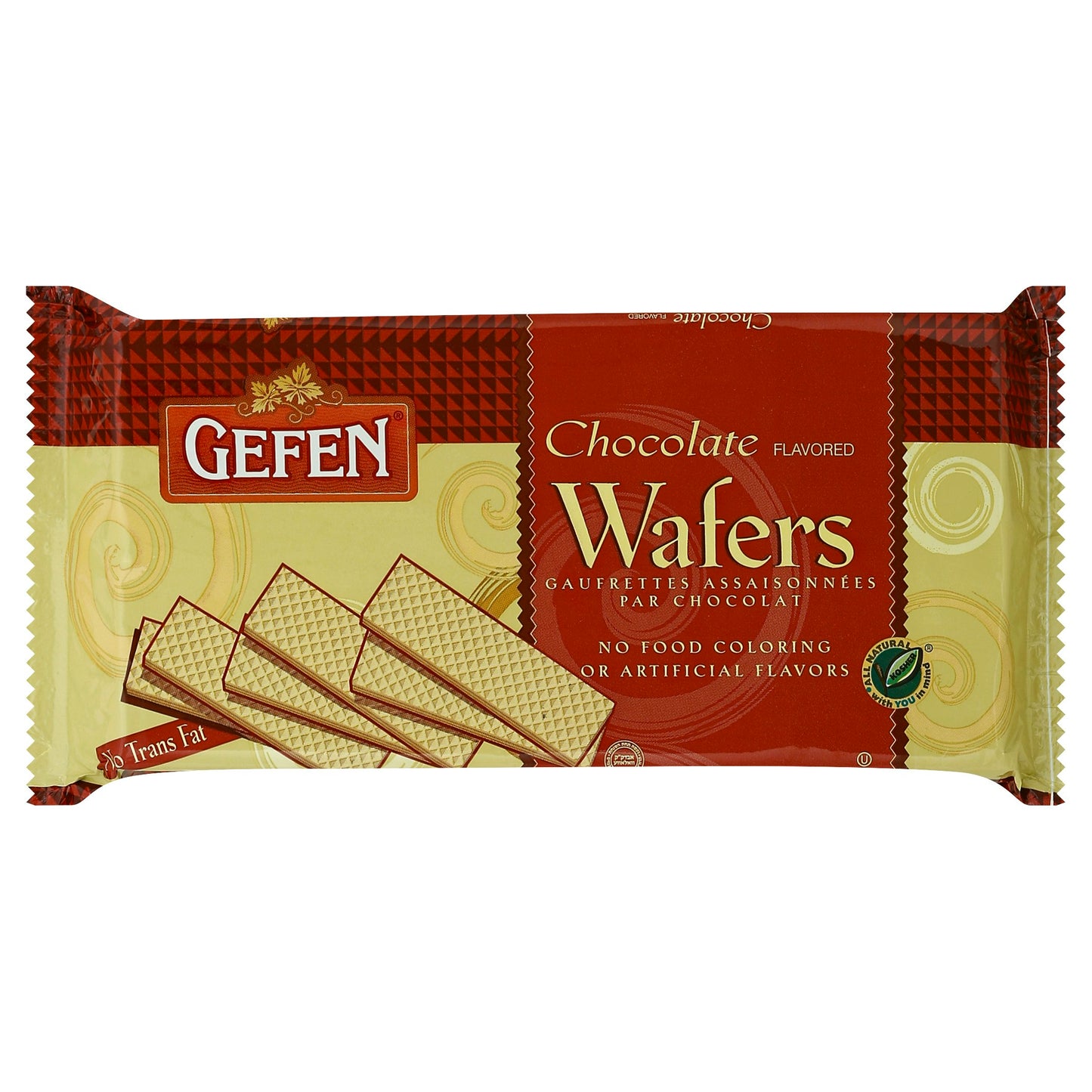 Gefen Chocolate Sugar Wafer 14.1 Oz Pack of 12