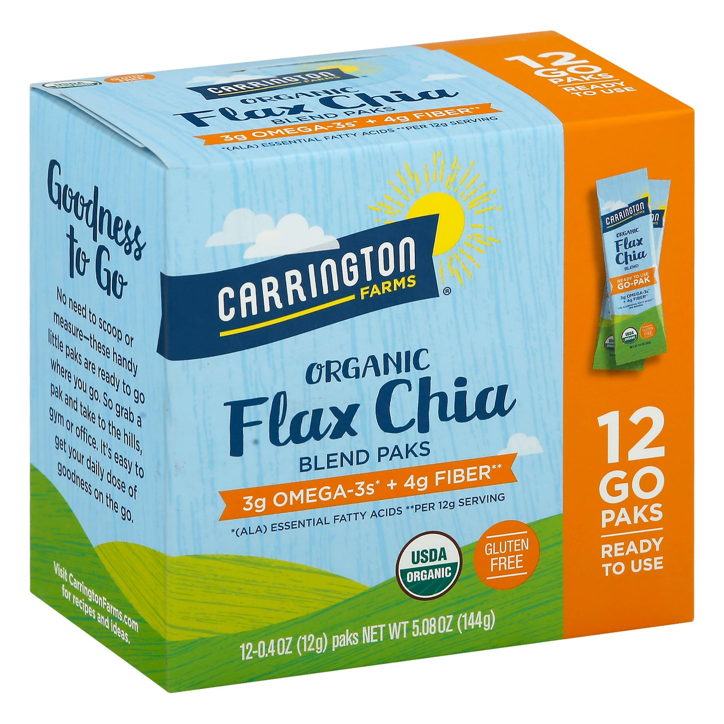 Carrington Farms Flax Chia Organic 5.08 oz (Pack of 6)