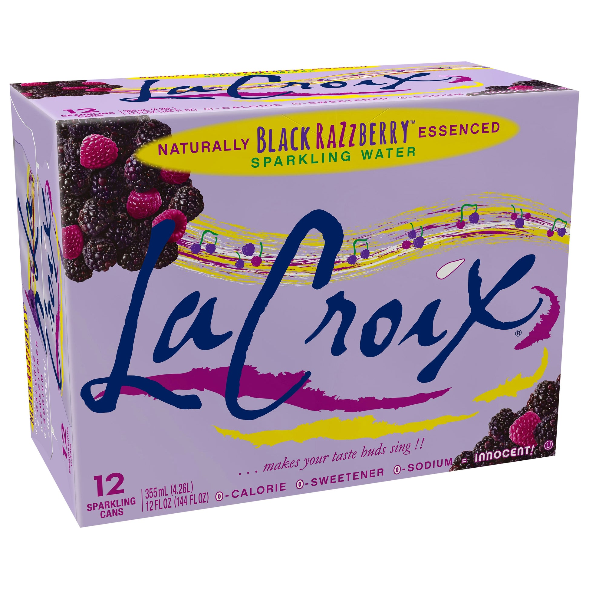 La Croix Water Sparkling Black Razzberry 144 Fo Pack of 2