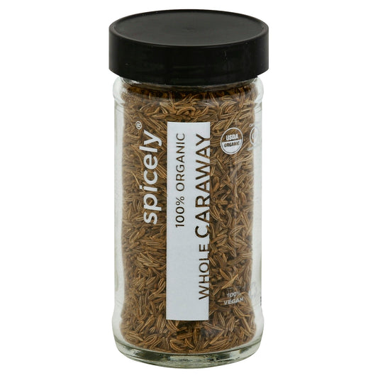 Spicely Organics Spice Caraway Seeds Jar 1.6 Oz Pack of 3