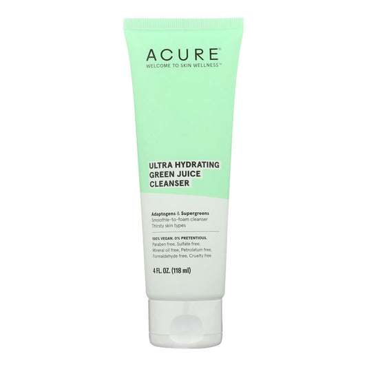 Acure - Cleanser Ultra Hydrating Green Juice 4 Fl. Oz Pack of 1