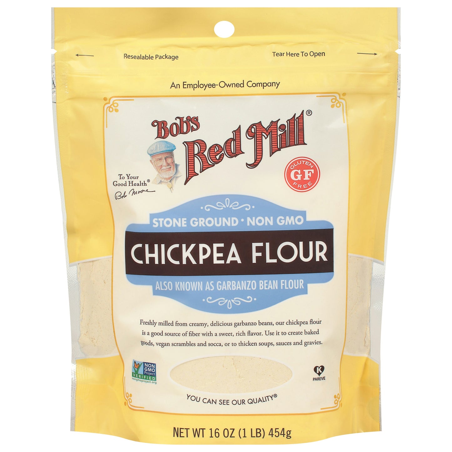 Bobs Red Mill Flour Chickpea 16 oz (Pack of 4)