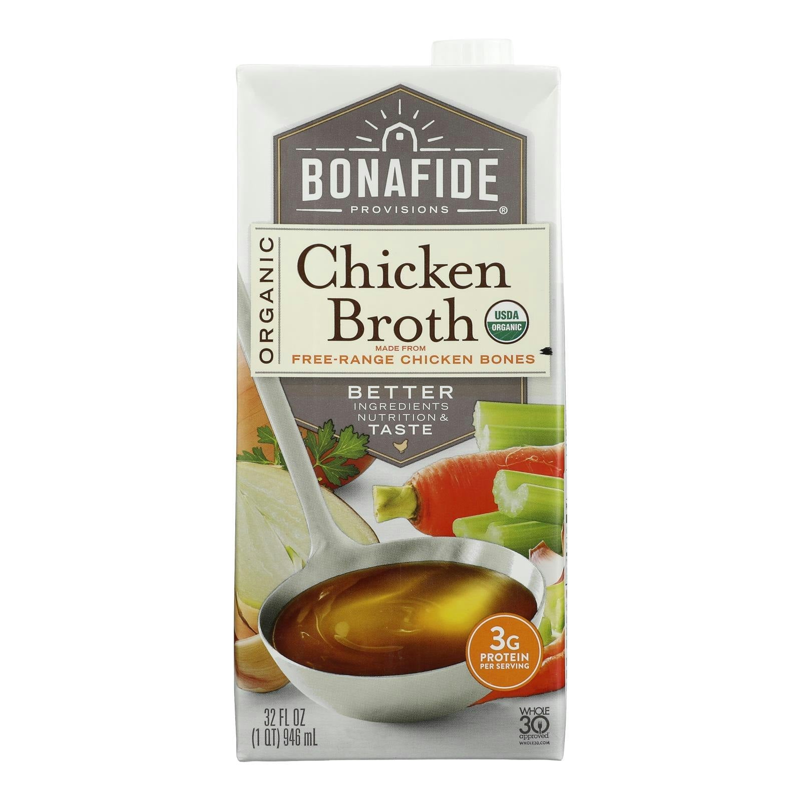 Bonafide Provisions - Broth Chicken 32 fl. oz (Pack of 6)