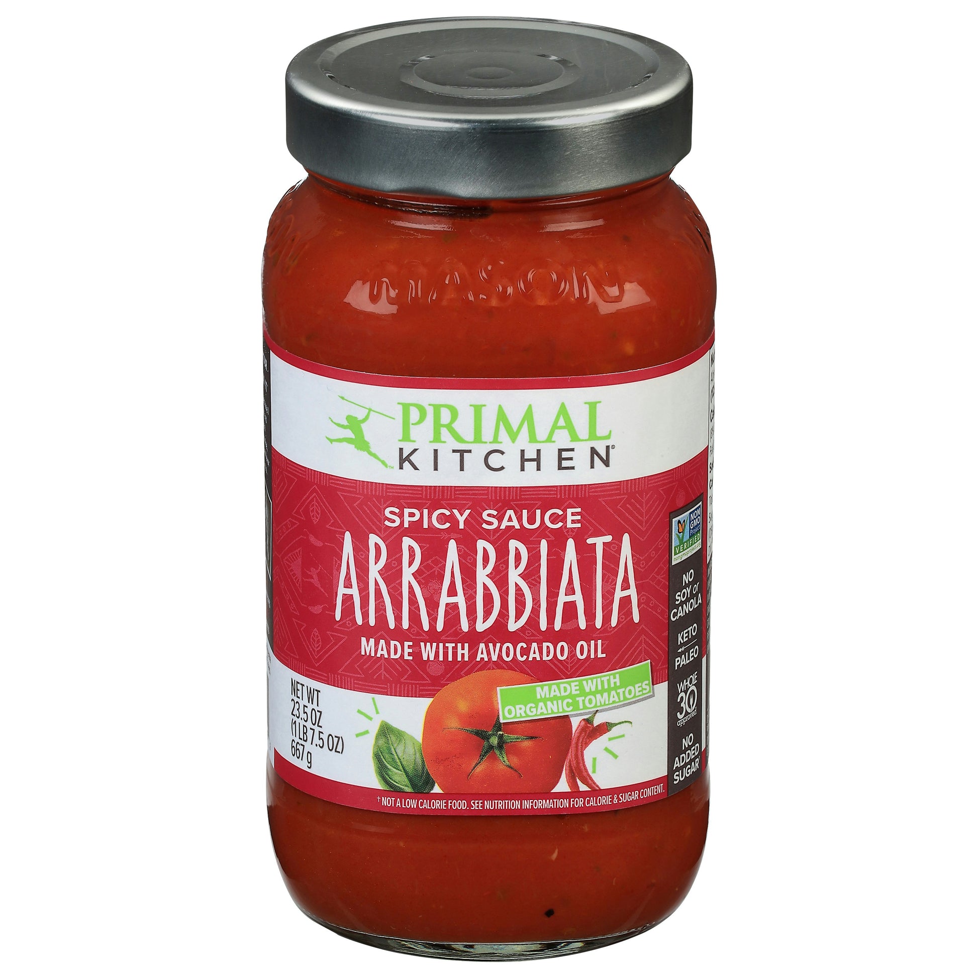 Primal Kitchen Sauce Arrabbiata Marinara 23.5 oz (Pack of 6)