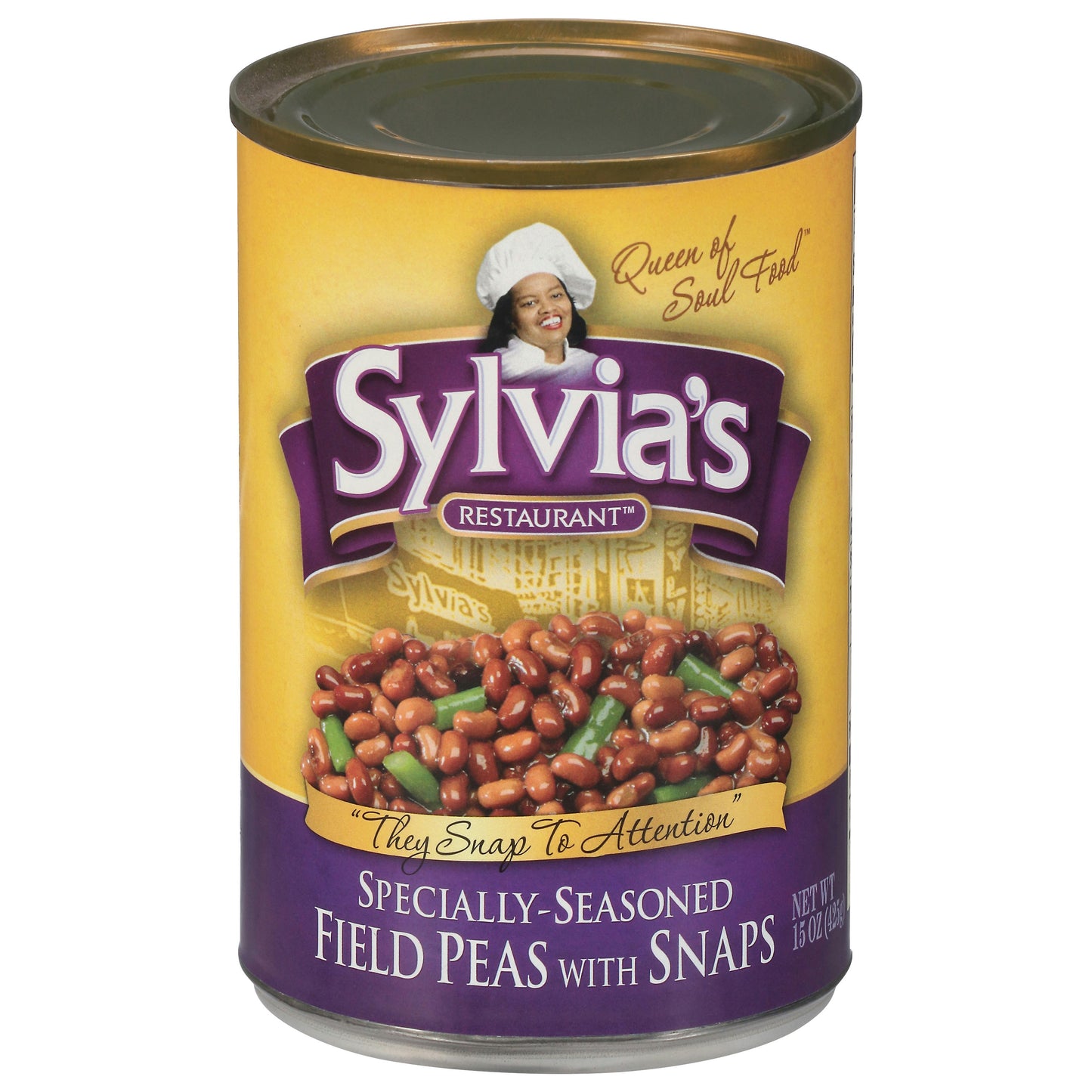 Sylvias Bean Peas Snaps 15 oz (Pack of 12)