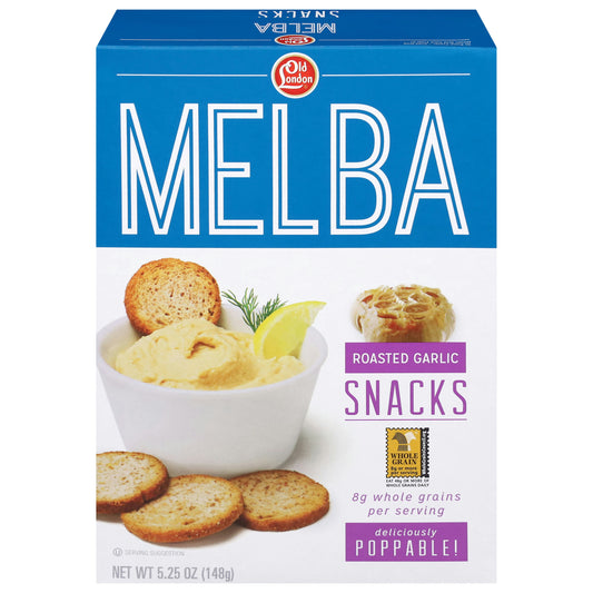 Old London Melba Snacks Roasted Garlic - 5.25 Oz (Pack of 12)