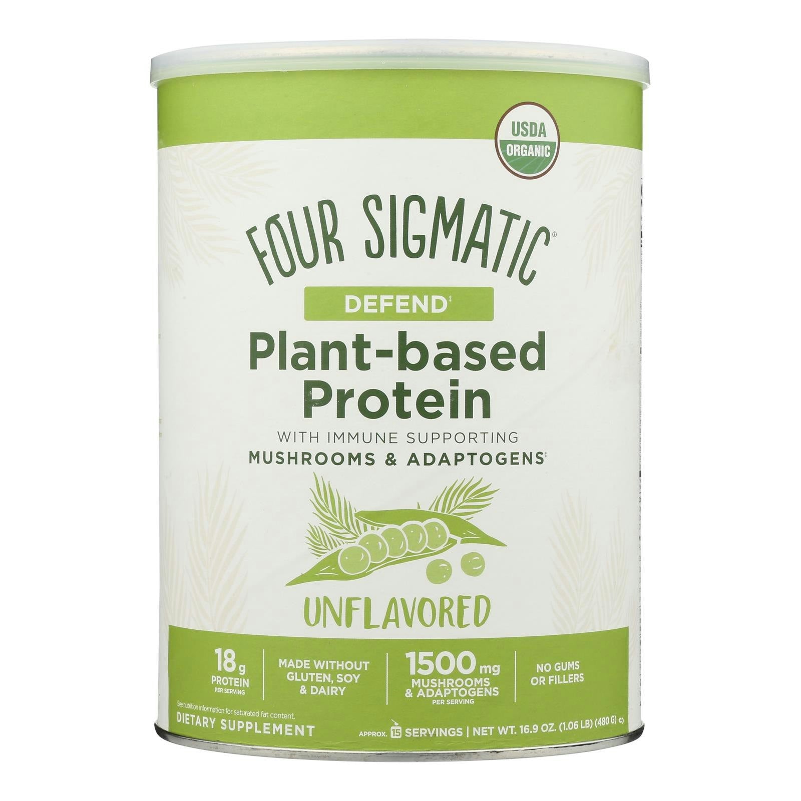 Four Sigmatic - Plant Based Protein Unflavored - 16.9 oz