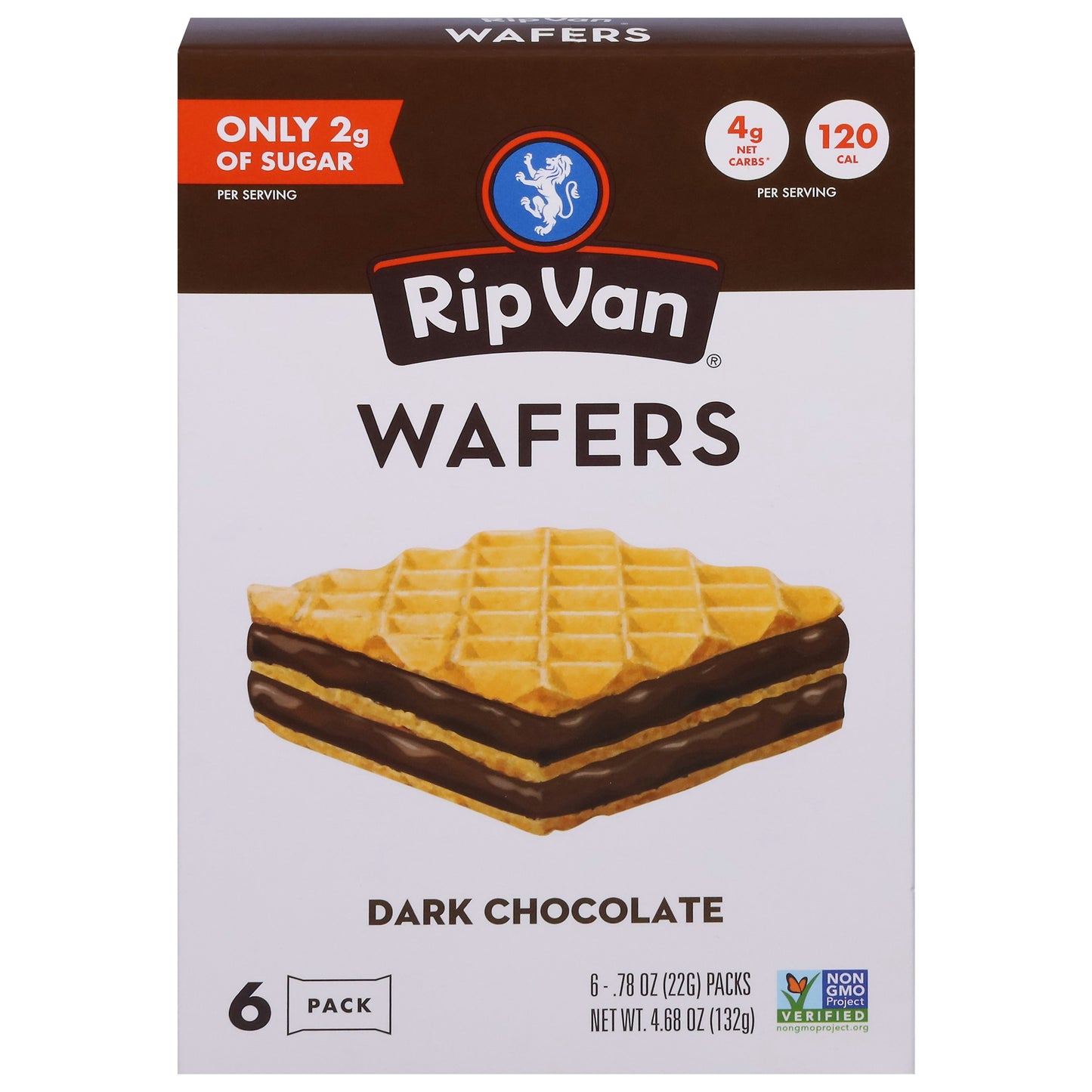 Rip Vanilla Cookie Wafer Dark Chocolate 4.68 Oz (Pack Of 6)