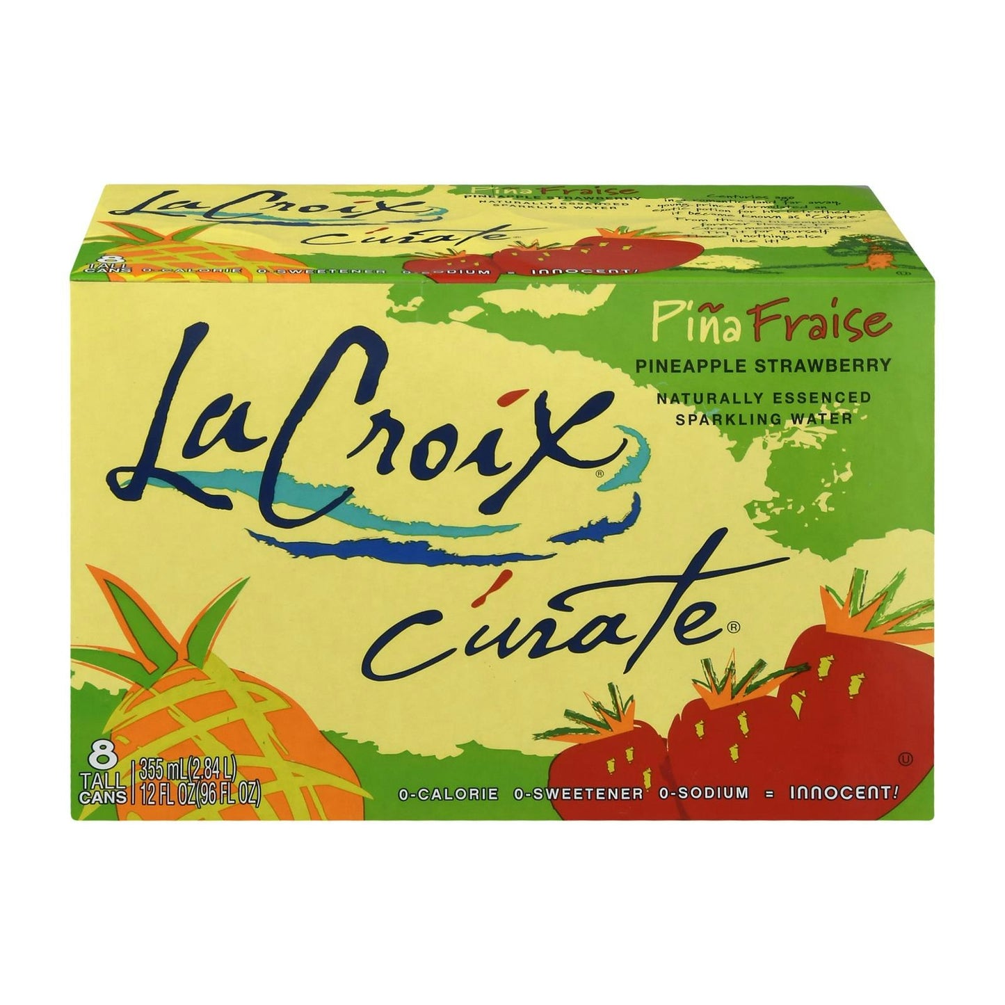 LaCroix Sparkling Water Pina Fraise 96 Fo Pack of 3