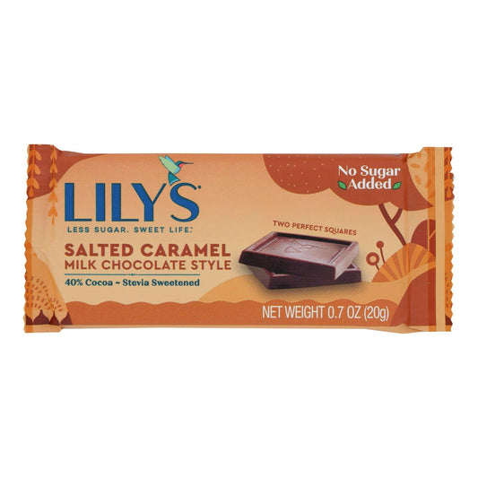 Lilys - Bar Mini Milk Chocolate Salt Caramel .7 oz (Pack of 18)