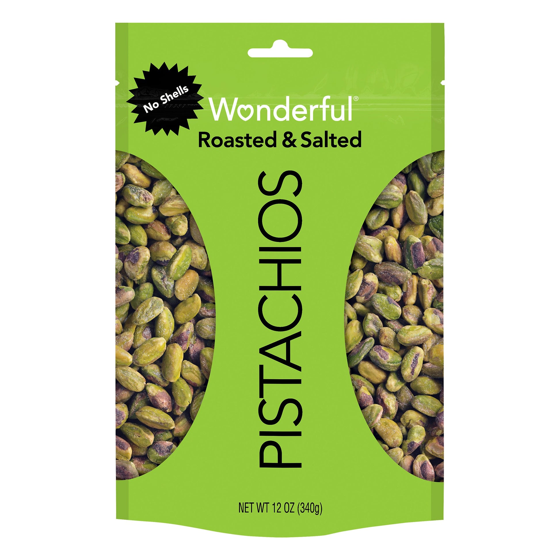 Wonderful Roasted & Salted Pistachios - Case of 12 - 12 OZ