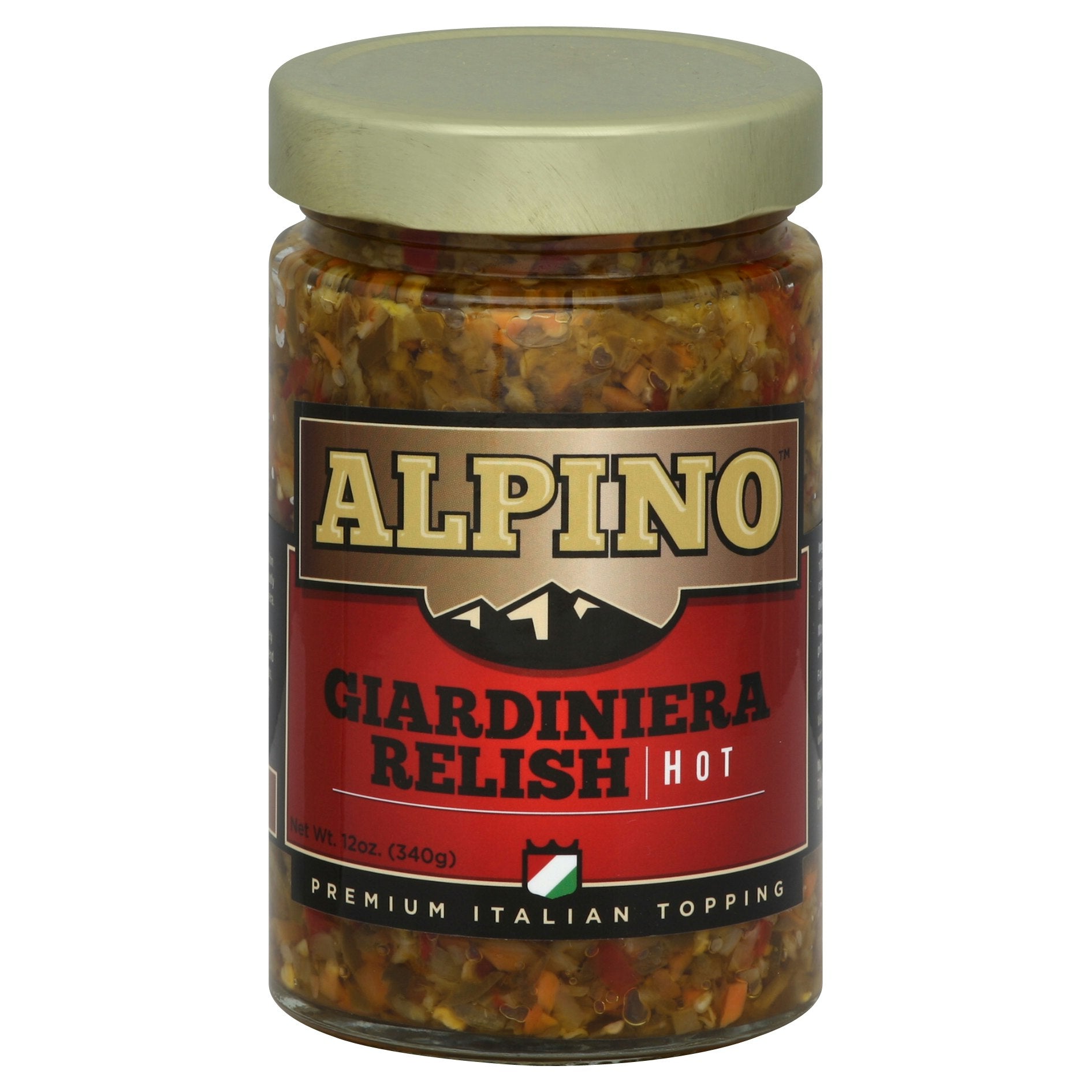 Alpino Relish Giardiniera Hot 12 Oz (Pack of 6)