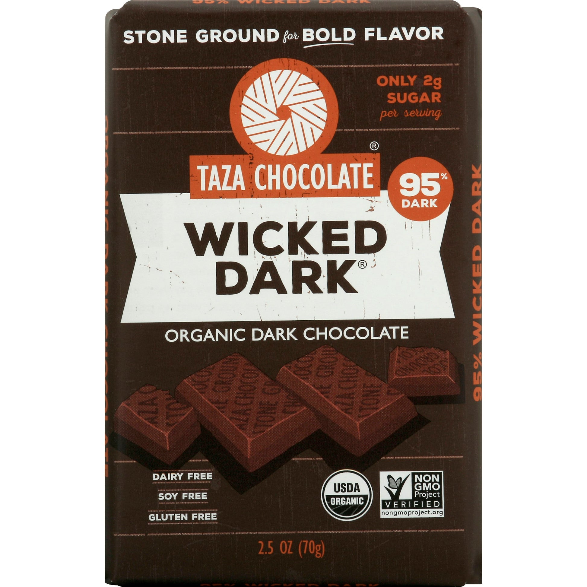 Taza Chocolate Chocolate Wicked Dark Organic 2.5 Oz (Pack of 10)