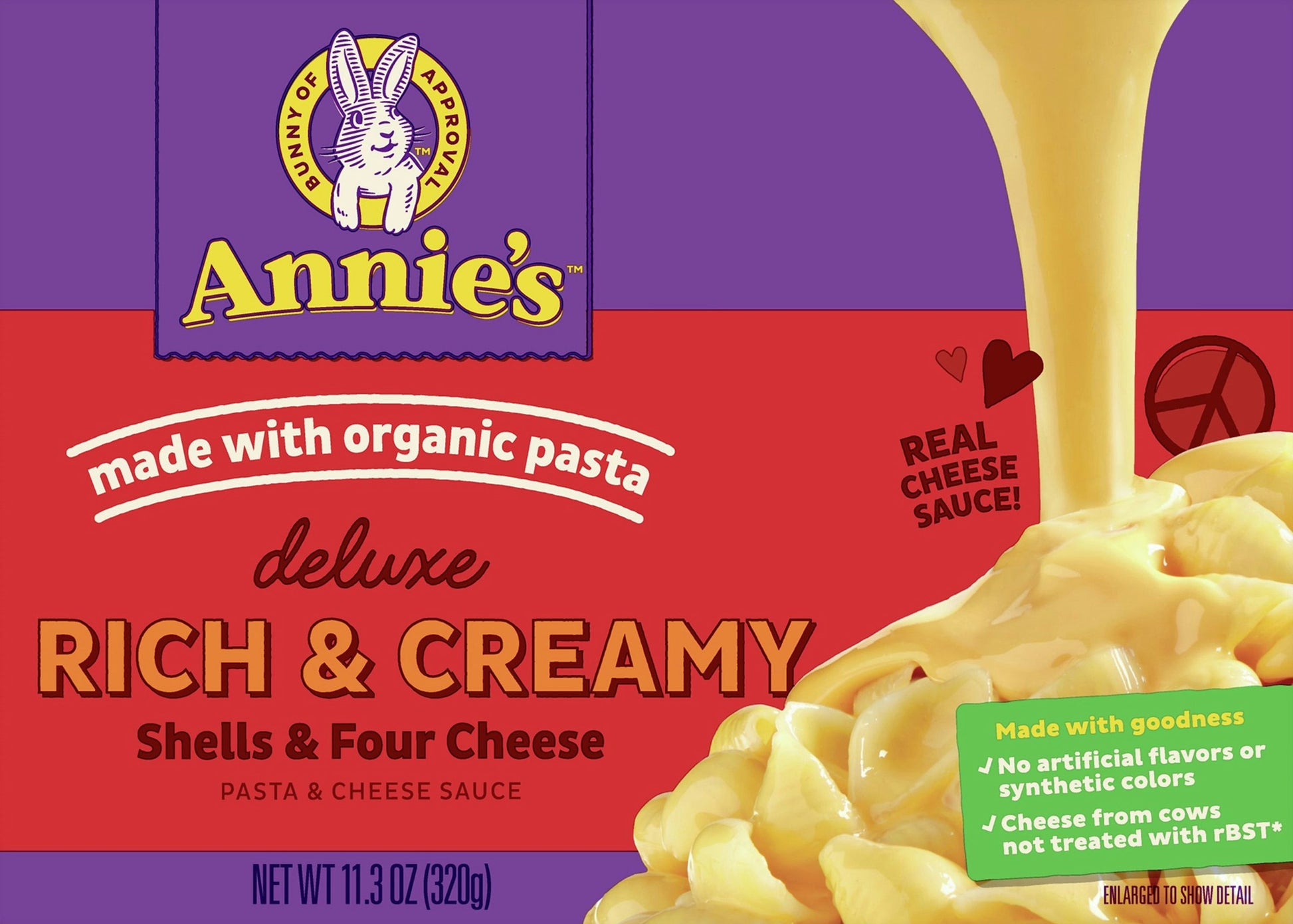 Annies Homegrown Mac N Cheese Four Cheese Deluxe 11.3 Oz Pack of 12